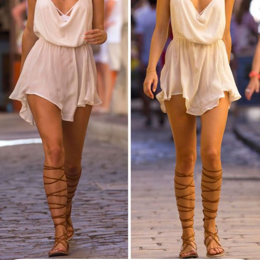 Valentino Rock Stud Lace Up Gladiator Sandals